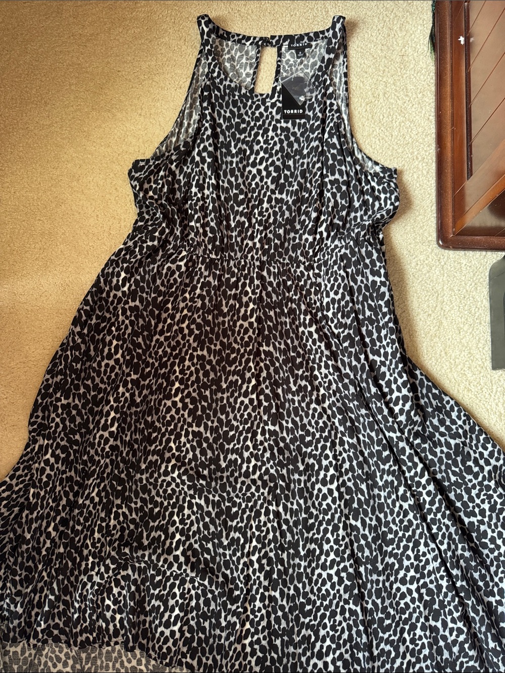 Torrid Monochrome Leopard-Print Maxi Dress